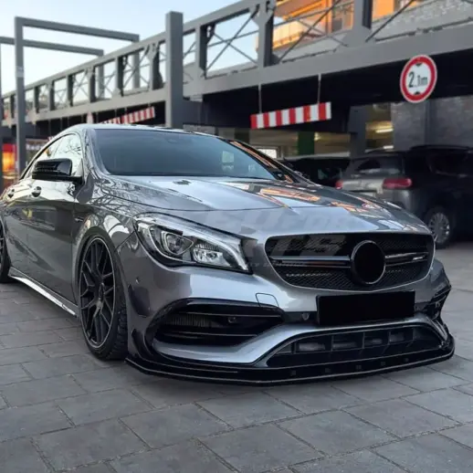 Front Splitter For Mercedes CLA Class C117/X117 Facelift CLA45 AMG Only – CLA45 AMG Look, Gloss Black
