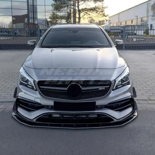 Front Splitter For Mercedes CLA Class C117/X117 Facelift CLA45 AMG Only – CLA45 AMG Look, Gloss Black