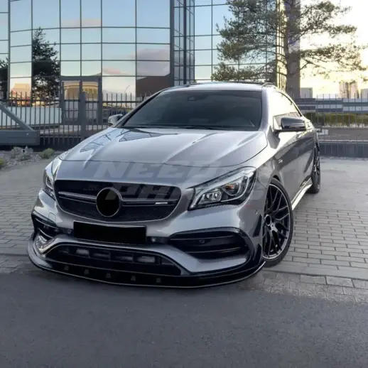 Front Splitter For Mercedes CLA Class C117/X117 Facelift CLA45 AMG Only – CLA45 AMG Look, Gloss Black