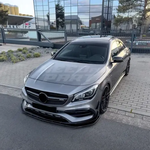Front Splitter For Mercedes CLA Class C117/X117 Facelift CLA45 AMG Only – CLA45 AMG Look, Gloss Black