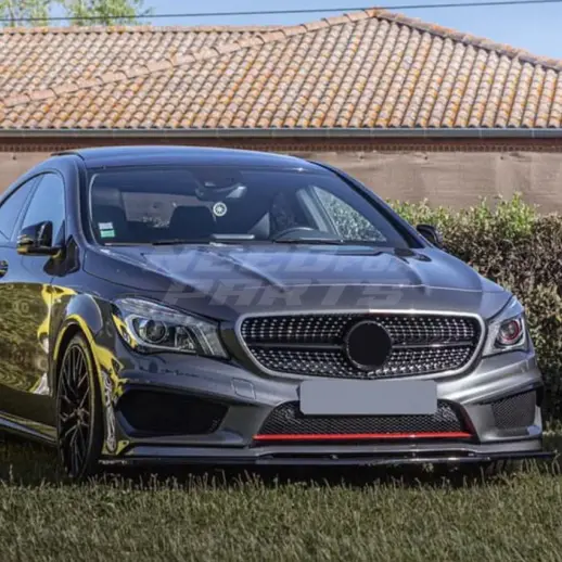 Front Splitter For Mercedes CLA Class C117/X117 Pre-Facelift CLA45 AMG Only – AMG Look, Gloss Black