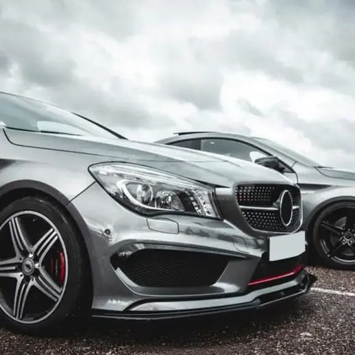 Front Splitter For Mercedes CLA Class C117/X117 Pre-Facelift CLA45 AMG Only – AMG Look, Gloss Black