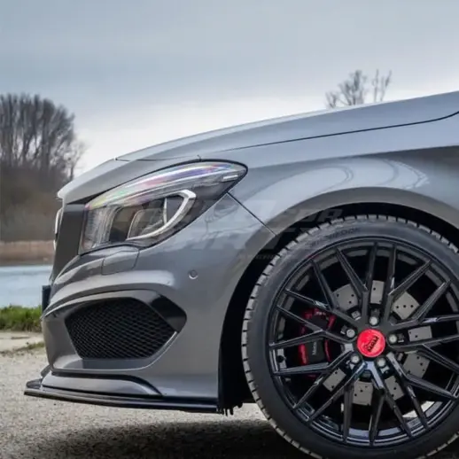 Front Splitter For Mercedes CLA Class C117/X117 Pre-Facelift CLA45 AMG Only – AMG Look, Gloss Black