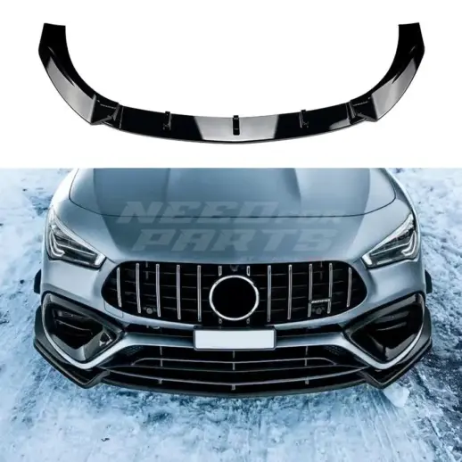 Front Splitter For Mercedes CLA Class C118/X118 CLA45 AMG Only – Racing Look, Gloss Black