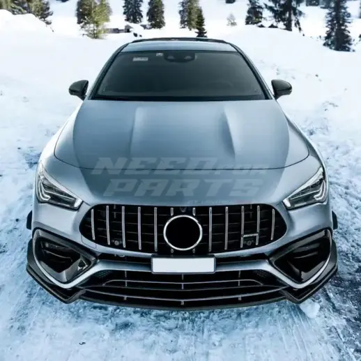 Front Splitter For Mercedes CLA Class C118/X118 CLA45 AMG Only – Racing Look, Gloss Black