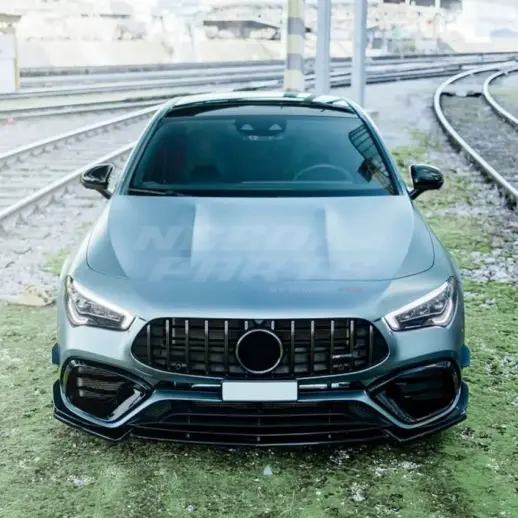 Front Splitter For Mercedes CLA Class C118/X118 CLA45 AMG Only – Racing Look, Gloss Black