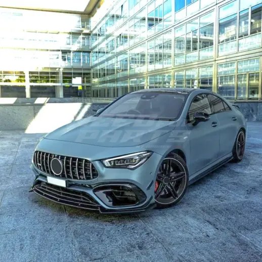 Front Splitter For Mercedes CLA Class C118/X118 CLA45 AMG Only – Racing Look, Gloss Black