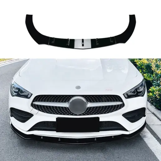 Front Splitter For Mercedes CLA Class C118/X118 Pre-Facelift AMG Line & CLA35 AMG Only – AMG Look, Gloss Black