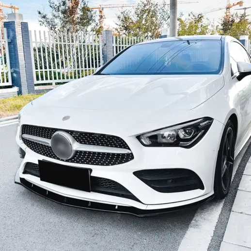 Front Splitter For Mercedes CLA Class C118/X118 Pre-Facelift AMG Line & CLA35 AMG Only – AMG Look, Gloss Black
