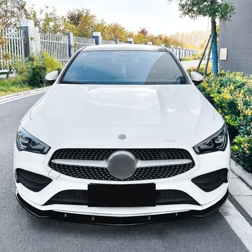 Front Splitter For Mercedes CLA Class C118/X118 Pre-Facelift AMG Line & CLA35 AMG Only – AMG Look, Gloss Black