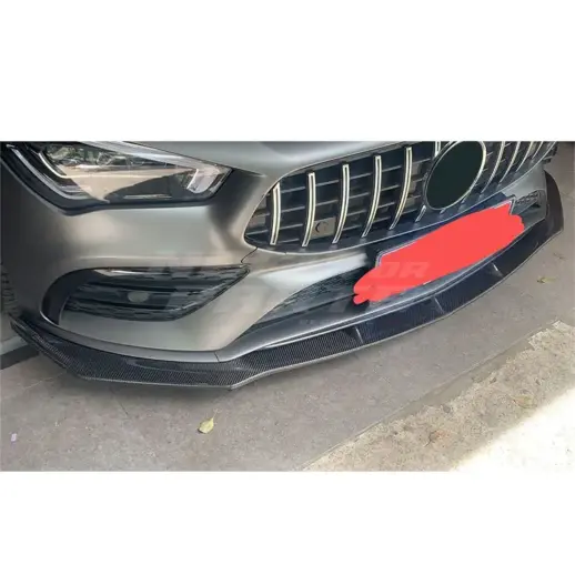 Front Splitter For Mercedes CLA Class C118/X118 Pre-Facelift AMG Line & CLA35 AMG Only – Sport Look, Gloss Black