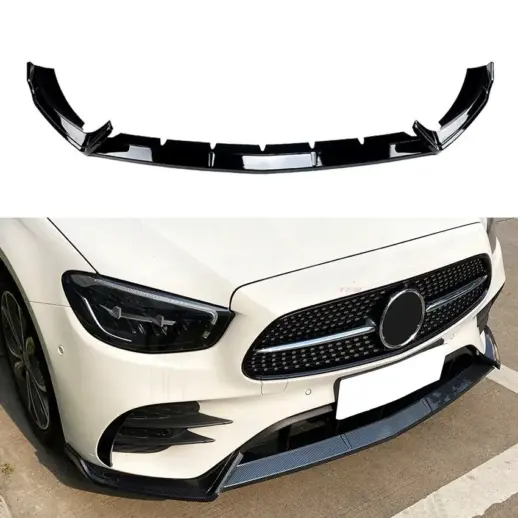 Front Splitter For Mercedes E Class C238/W213 Facelift AMG Line & E53 AMG Only – Racing Look, Gloss Black