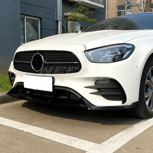 Front Splitter For Mercedes E Class C238/W213 Facelift AMG Line & E53 AMG Only – Racing Look, Gloss Black