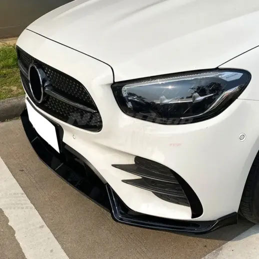Front Splitter For Mercedes E Class C238/W213 Facelift AMG Line & E53 AMG Only – Racing Look, Gloss Black