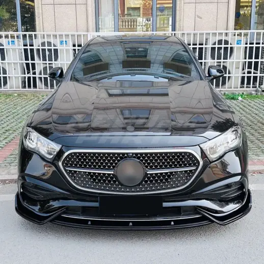 Front Splitter For Mercedes E Class S214/W214 AMG Line Only – AMG Look, Gloss Black