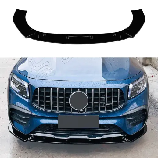 Front Splitter For Mercedes GLB Class X247 (2019-2023) Pre-Facelift AMG Line & GLB35 AMG Only – AMG Look, Gloss Black