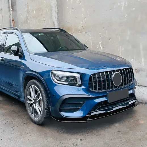 Front Splitter For Mercedes GLB Class X247 (2019-2023) Pre-Facelift AMG Line & GLB35 AMG Only – AMG Look, Gloss Black