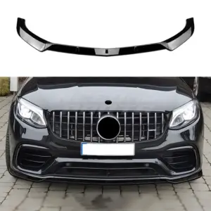 Front Splitter Voor Mercedes GLC C253/X253 GLC63 AMG – Racing Look, Hoogglans Zwart