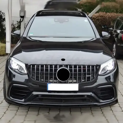 Front Splitter For Mercedes GLC Class C253/X253 GLC63 AMG Only – Racing Look, Gloss Black