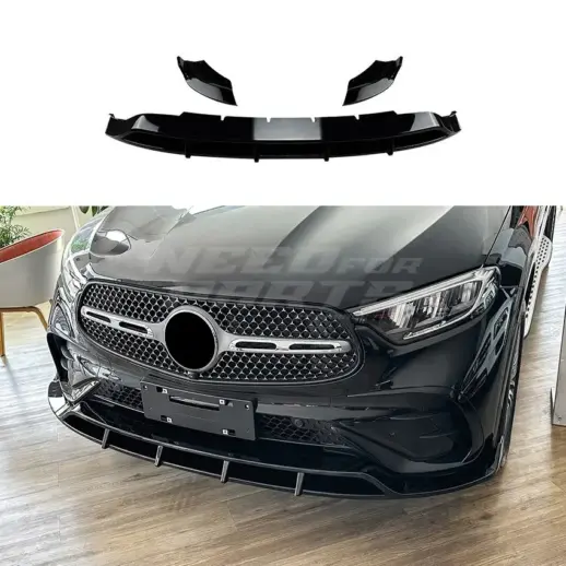 Front Splitter For Mercedes GLC Class C254/X254 AMG Line & GLC43 AMG Only – Racing Look, Gloss Black