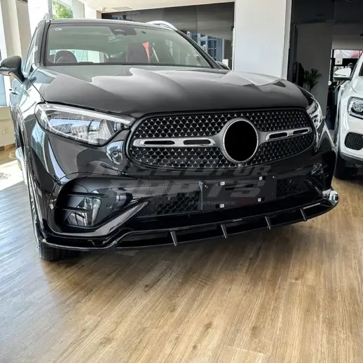 Front Splitter For Mercedes GLC Class C254/X254 AMG Line & GLC43 AMG Only – Racing Look, Gloss Black