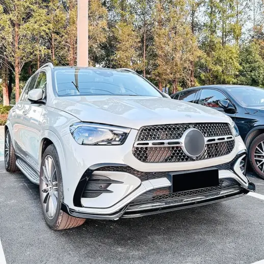 Front Splitter For Mercedes GLE Class C167/W167 Facelift AMG Line & GLE53 AMG Only – Racing Look, Gloss Black