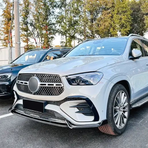 Front Splitter For Mercedes GLE Class C167/W167 Facelift AMG Line & GLE53 AMG Only – Racing Look, Gloss Black