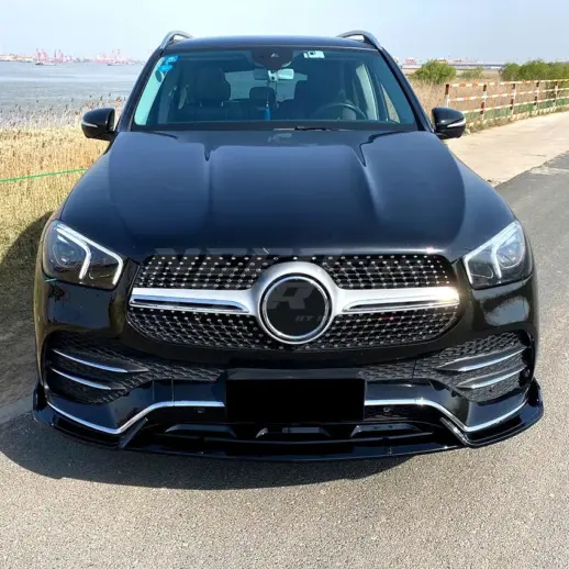 Front Splitter For Mercedes GLE Class C167/W167 Pre-Facelift AMG Line & GLE53 AMG Only – AMG Look, Gloss Black