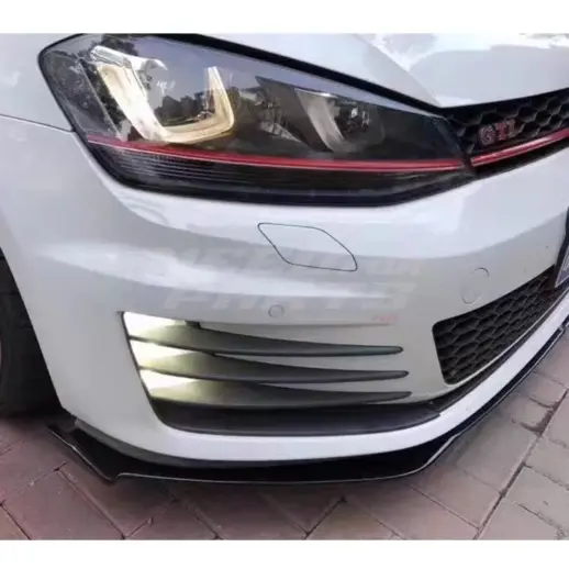 Front Splitter For Volkswagen Golf 7 (Hatchback) (2013-2017) GTD & GTI Only – Sport Look, Gloss Black