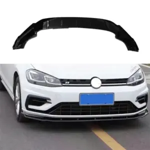 Front Splitter Voor Volkswagen Golf 7.5 (Hatchback) R Line & R – Sport Look, Hoogglans Zwart