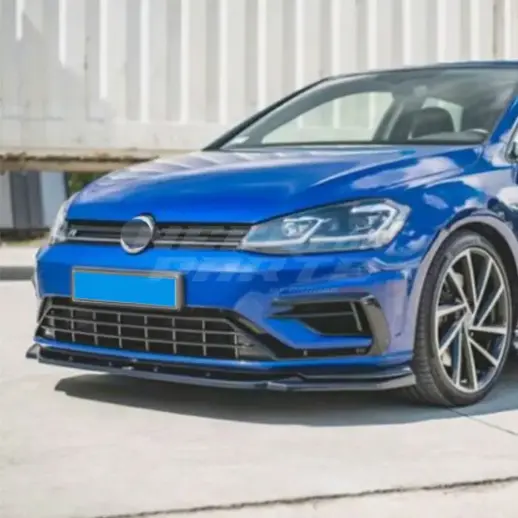 Front Splitter For Volkswagen Golf 7.5 (Hatchback) (2017-2021) Facelift R & R Line Only – Sport Look, Gloss Black