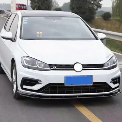 Front Splitter For Volkswagen Golf 7.5 (Hatchback) (2017-2021) Facelift R & R Line Only – Sport Look, Gloss Black