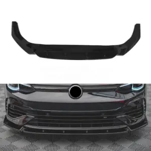 Front Splitter Voor Volkswagen Golf 8 (Hatchback) R Line & GTD & GTE & GTI – Racing Look, Hoogglans Zwart