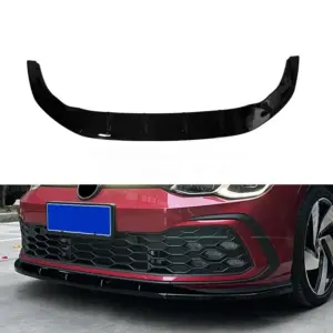 Front Splitter Voor Volkswagen Golf 8 (Hatchback) R Line & GTD & GTE & GTI – Sport Look, Hoogglans Zwart