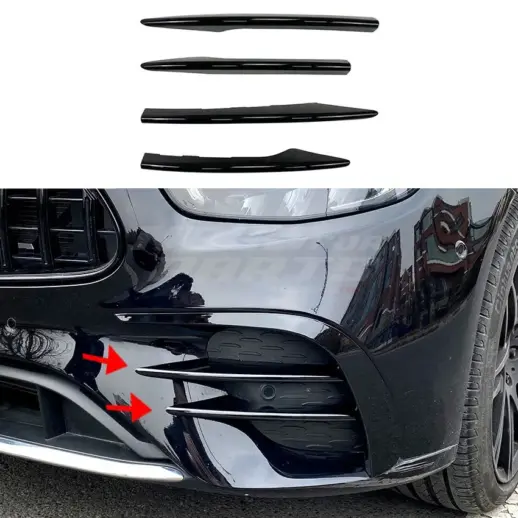 Front Vents Covers For Mercedes E Class A238/C238/S213/W213 Facelift AMG Line & E53 AMG Only – AMG Look, Gloss Black