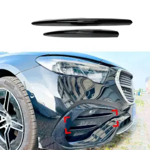 Front Vents Covers Voor Mercedes E Class S214/W214 AMG Line – AMG Look, Hoogglans Zwart