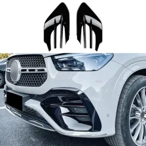 Front Vents Covers Voor Mercedes GLE C167/W167 Facelift AMG Line & GLE53 AMG – Racing Look, Hoogglans Zwart