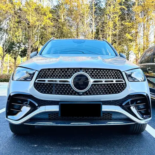 Front Vents Covers For Mercedes GLE Class C167/W167 Facelift AMG Line & GLE53 AMG Only – Racing Look, Gloss Black