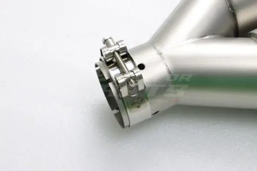 Frosted Silver AK Look Dual Left Exhaust Tips 101mm