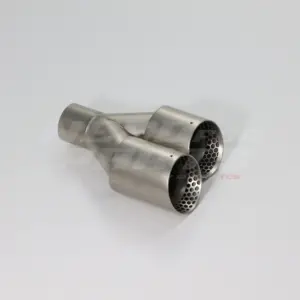 Frosted Silver Dual Exhaust Tips
