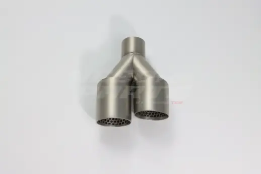 Frosted Silver Dual Right Exhaust Tips 101mm