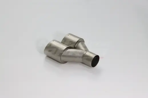 Frosted Silver Dual Right Exhaust Tips 101mm