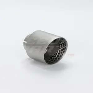 Frosted Silver Exhaust Tip 89mm
