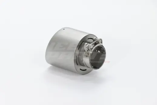 Frosted Silver Exhaust Tip 89mm