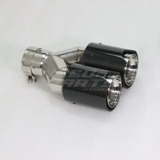 Glossy Carbon M Performance Look Dual Left Exhaust Tips 93mm