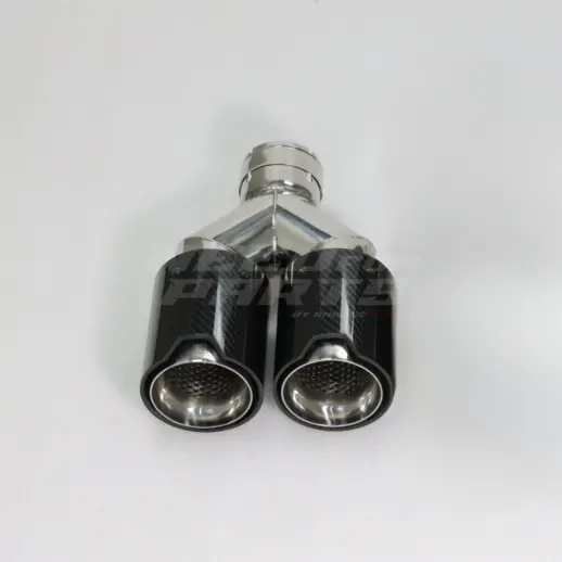 Glossy Carbon M Performance Look Dual Left Exhaust Tips 93mm