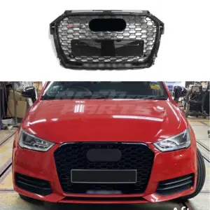 Grille Voor Audi A1 8X (Hatchback & Sportback) Facelift – RS1 Look, Hoogglans Zwart