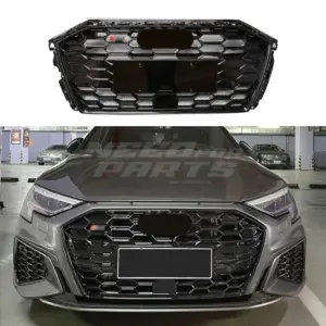 Grille Voor Audi A3/A3 S Line/S3 8Y (Sedan & Sportback) Pre-Facelift – S3 Look, Hoogglans Zwart