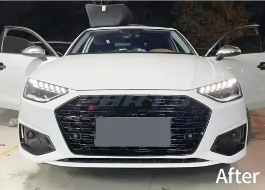 Grille For Audi A4/A4 S Line/S4 B9 (Avant & Sedan) (2019-present) – RS4 Look, Gloss Black