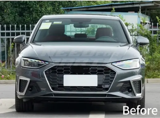 Grille For Audi A4/A4 S Line/S4 B9 (Avant & Sedan) (2019-present) – S4 Look, Gloss Black